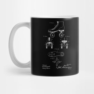 Roller Skate Shoe Vintage Patent Drawing Funny Novelty Mug